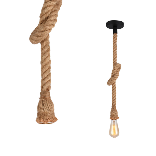 Lustre Pendente Taschibra Corda Rope E27 Bivolt