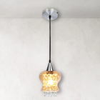 Lustre Pendente Taschibra Cristal Aisha Liso E27 Conhaque Biv