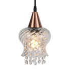 Lustre Pendente Taschibra Cristal Aisha Rigato E27 Transparen