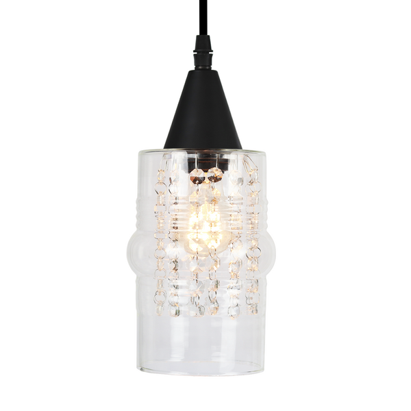 Lustre Pendente Taschibra Cristal Ali Liso E27 Transparente B