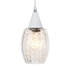 Lustre Pendente Taschibra Cristal Badih P Canelado E27 Transp