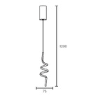 Lustre Pendente Taschibra Deli Led Bivolt Branco 3000k Luz Am