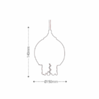 Lustre Pendente Taschibra Diana E27 Bivolt Âmbar