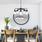 Lustre Pendente Taschibra Drops Preto Para 5 Lâmpadas E27 Biv