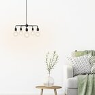 Lustre Pendente Taschibra Drops Preto Para 5 Lâmpadas E27 Biv