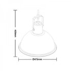 Lustre Pendente Taschibra Factory G Preto E27 Bivolt