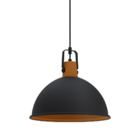 Lustre Pendente Taschibra Factory M Preto E27 Bivolt