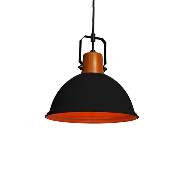Lustre Pendente Taschibra Factory P Preto E27 Bivolt