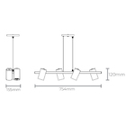 Lustre Pendente Taschibra Foccus Preto Para 4 Lâmpadas Bivolt