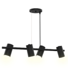 Lustre Pendente Taschibra Foccus Preto Para 4 Lâmpadas Bivolt