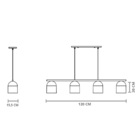 Lustre Pendente Taschibra Folk Metal E27 Bivolt Preto