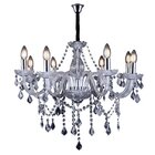 Lustre Pendente Taschibra Glam 8 Transparente E14 Bivolt