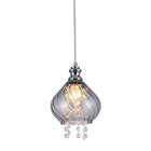 Lustre Pendente Taschibra Jelly Cristal Fumê E14 Bivolt