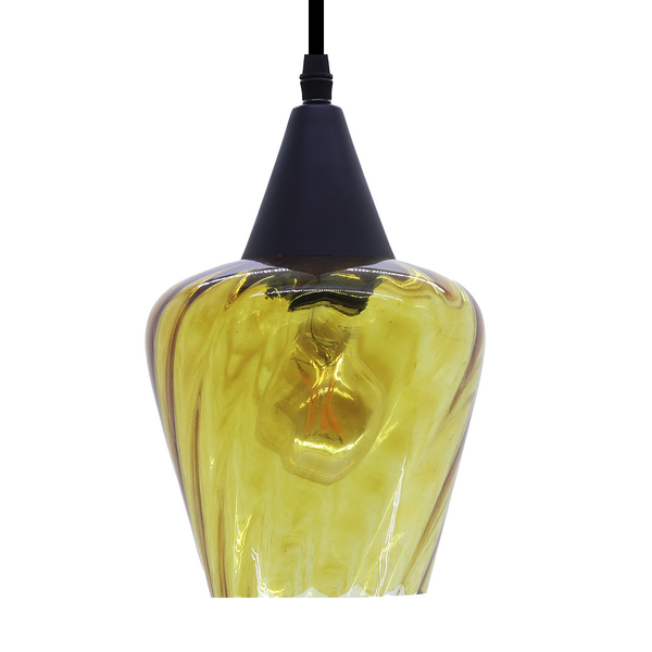 Lustre Pendente Taschibra Monalisa Conhaque E27 Bivolt Preto