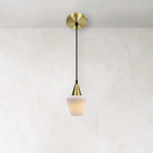 Lustre Pendente Taschibra Monalisa Pp Branco Leitoso E27 Bivo