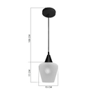 Lustre Pendente Taschibra Monalisa Transparente E27 Bivolt Ou