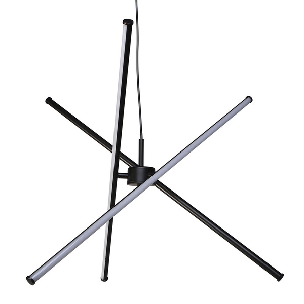 Lustre Pendente Taschibra Pole Led Bivolt Preto 3000k Luz Ama