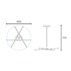 Lustre Pendente Taschibra Pole Led Bivolt Preto 6500k Luz Bra