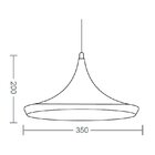 Lustre Pendente Taschibra Td 900 Preto E27 Bivolt