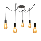 Lustre Pendente Taschibra Tears Preto E27 Bivolt