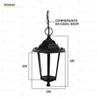 Lustre Pendente Taschibra Tlf 28 Preto E27 Bivolt