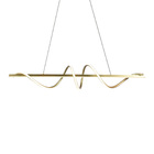 Lustre Pendente Taschibra Union Led Bivolt Dourado 3000k Luz