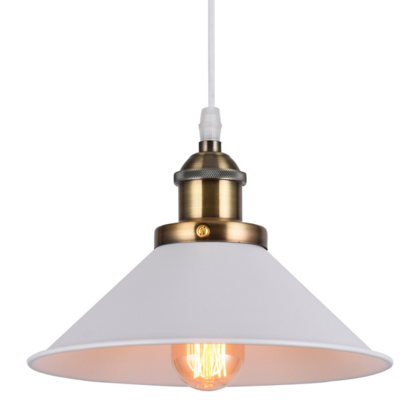 Lustre Pendente Taschibra Velvet Retro Branco E27 Bivolt