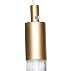 Lustre Pendente Taschibra Zaira Led Bivolt Dourado 3000k Luz