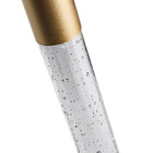 Lustre Pendente Taschibra Zaira Led Bivolt Dourado 3000k Luz