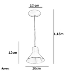 Lustre Pendente Tenesse De Alumínio Tabaco