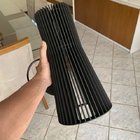 Lustre Pendente Teto Garrafa Luminária Mdf Preto Fosco E-27