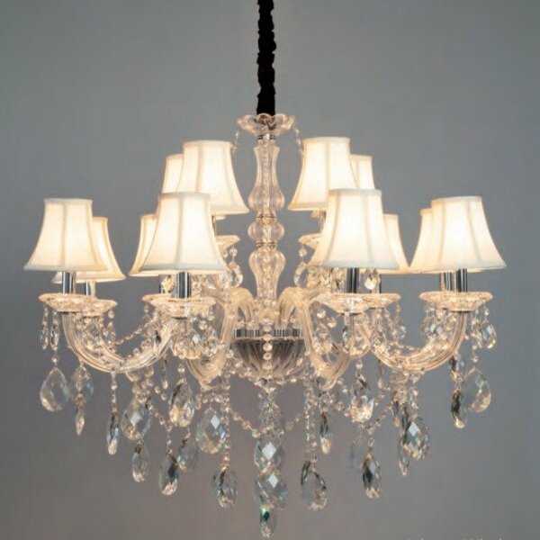 Lustre Pendente Transparente 96x80cm E14 12x 40w