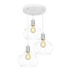 Lustre Pendente Triplo Aladim Aramado Branco