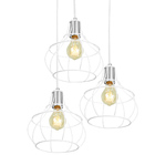 Lustre Pendente Triplo Aladim Aramado Branco