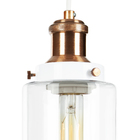 Lustre Pendente Triplo Château Cilindrico Vidro Branco Cobre