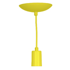 Lustre Pendente Tubo Cilindro Alumínio Amarelo Fio 1.20m
