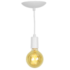 Lustre Pendente Tubo Cilindro Alumínio Branco Com Lampada