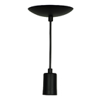 Lustre Pendente Tubo Cilindro Alumínio Preto Fio 1.20m