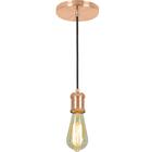 Lustre Pendente Tubo Cilindro Nordic Cobre