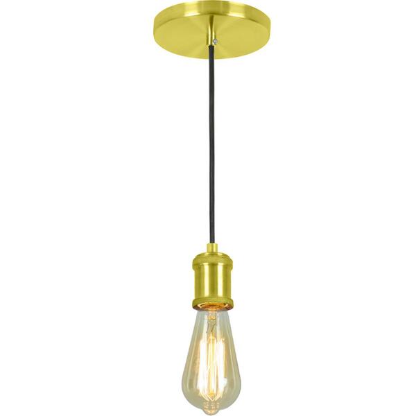 Lustre Pendente Tubo Cilindro Nordic Dourado