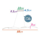 Lustre Pendente Twine BRANCO Led Integrado 15w Quality Modern