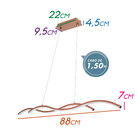 Lustre Pendente Twine COBRE Led Integrado 15w Quality Moderno