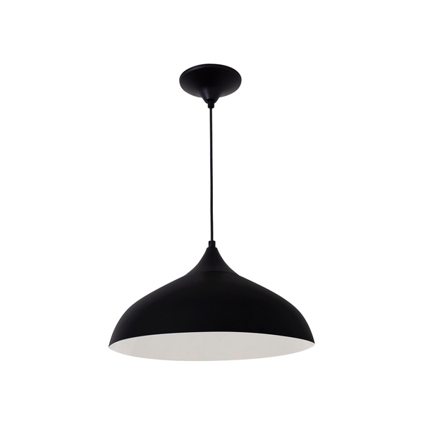 Lustre Pendente Vick 1 Lamp E27 Preto/branco - 3119 Pt/br