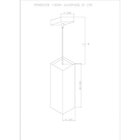 Lustre Pendente Viena Quadrado 30cm Woods Café