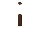 Lustre Pendente Viena Quadrado 30cm Woods Café