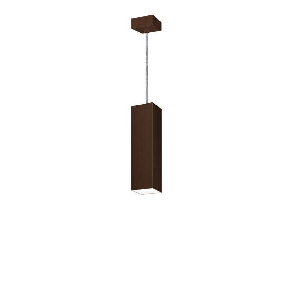 Lustre Pendente Viena Quadrado 30cm Woods Café