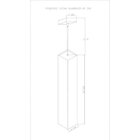 Lustre Pendente Viena Quadrado 45cm Woods Preto Micro