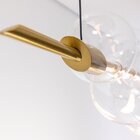 Lustre Pendente Zeep Dourado E Transparente 1xled 12w Dourado