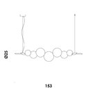 Lustre Pendente Zeep Dourado E Transparente 1xled 12w Dourado