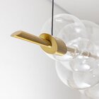 Lustre Pendente Zeep Dourado E Transparente 1xled 12w Dourado